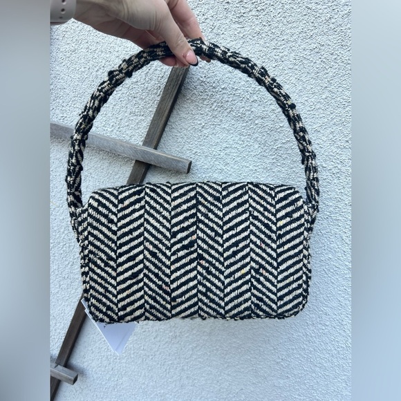 ANINE BING Nico Bag in Cream & Black Fishbone New with Tags! - Picture 14 of 16